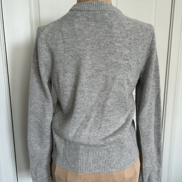 Madewell $198 Cashmere Heather Gray Button-Front Cardigan Sweater Size XXS - Picture 3 of 16